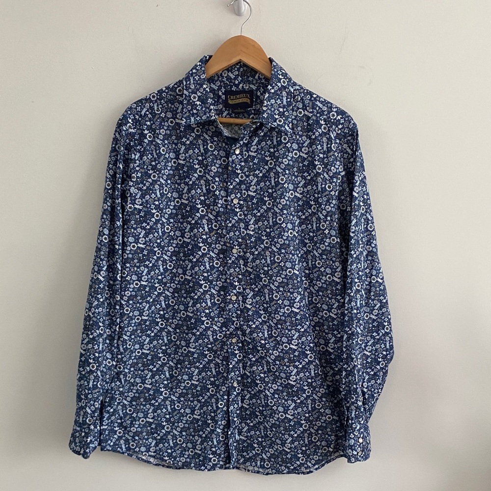 Cremieux Blue Floral Men's Shirt L